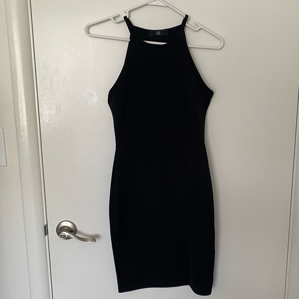 Black bodycon mini dress